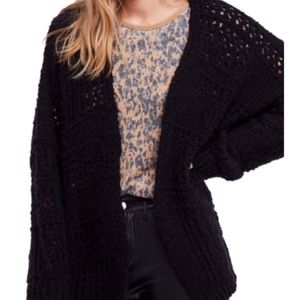 Free People Saturday Morning Cardigan - Black M/L